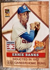 2001 Topps Post 500 Home Run Club - Ernie Banks #2 HOF in 1977 Chicago Cubs