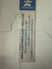 Doodlebug Design "Let It Snow Expressions" Rub-Ons Sammy Cahn Scrapbooking Craft