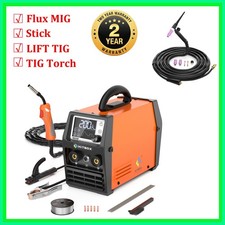 110V/220V 3in1 Gasless MIG Welder Stick LIFT TIG Welding Machine w TIG Torch Kit