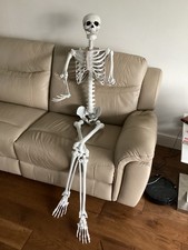 170CM Skeleton Full Size Poseable Human Halloween Party Prop Haunted House Decor