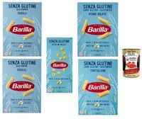 Barilla Glutenfreie Pasta Testpaket, 5X400G, Fusilli, Penne, Tortiglioni+Polpa