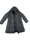 DKNY WOMEN'S HOODED LONG PUFFER COAT JACKET DARK GREY XL