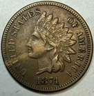 1874 - Indian Head Cent - XF Exact Coin Imaged #IND480