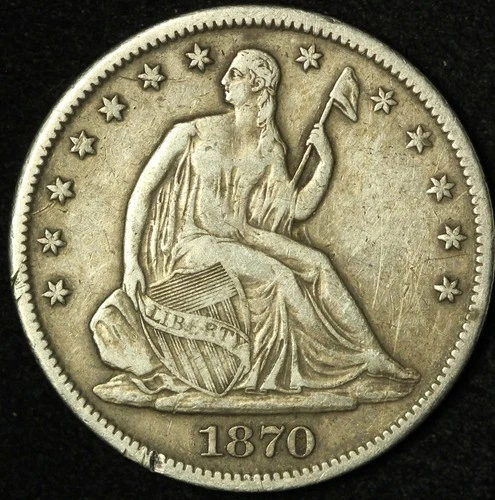 1870-S Seated Liberty Half Dollar — photo from the most recent tracked eBay sale
