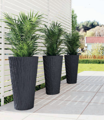 Blumenkübel XXL Pflanzkübel Welle 3d Blumentopf Pflanzeinsatz 4 Größen 4 Farben
