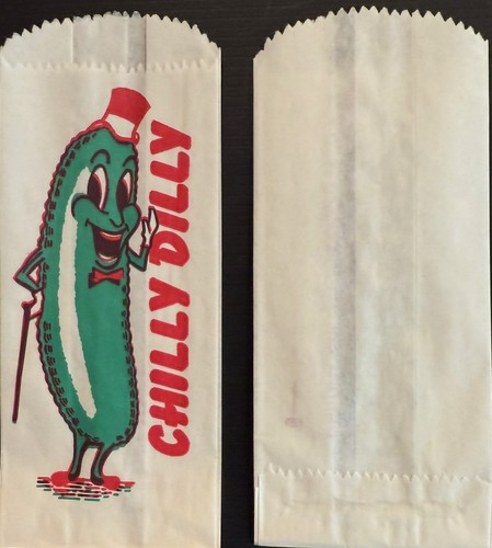 Vintage Lot 10 Chilly Dilly Pickle Theater Snack Bags