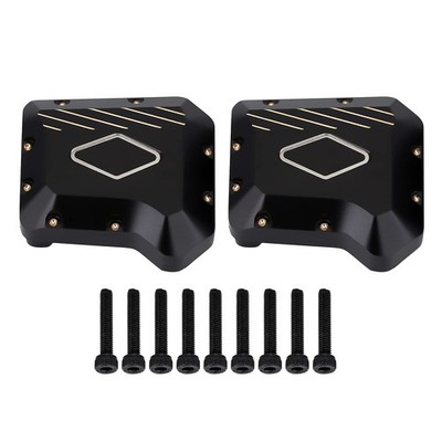 INJORA Brass Diff Cover Front and Rear Axles Housing for 59g/pcs, Black