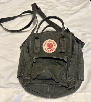 Fjallraven Kanken Sling Mini Crossbody Bag Black Faded Waxed Look