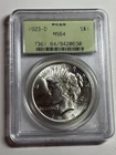 1923 D Peace Dollar PCGS MS64 OGH Old Green Holder Blast White