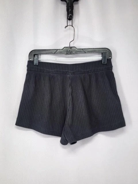Nike Ribbed Knit Shorts Womens Medium Black Lounge Drawstring Lounge Athletic - Image 2 of 4