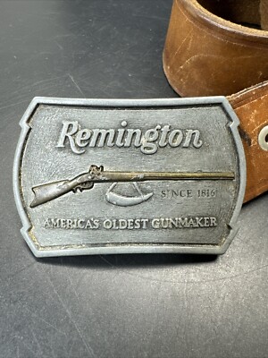 Remington 22 Rifle Belt Buckle Two toned/ 1976 Limited  display picture 2