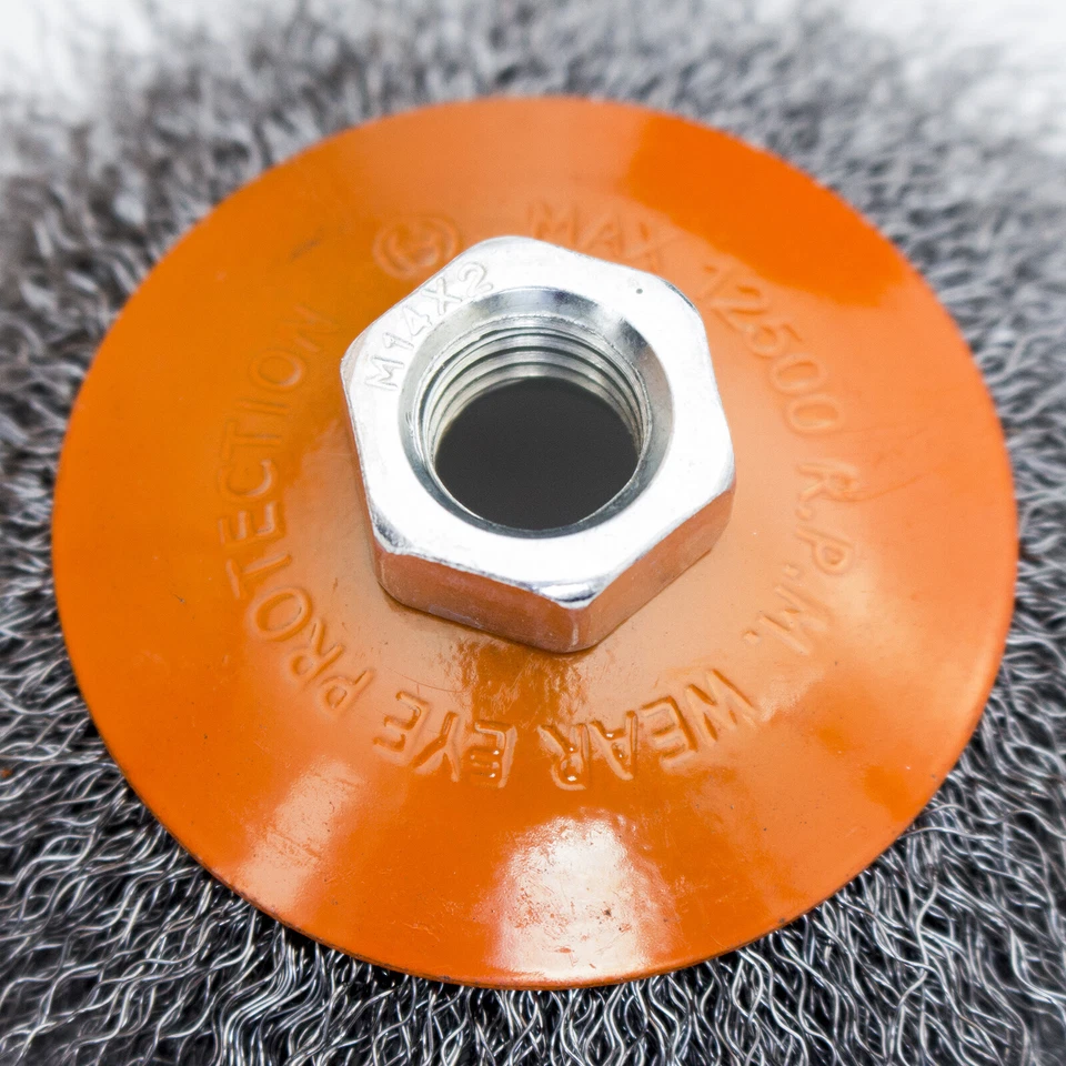 100mm Drahtbürste gewellt M14 Kegelbürste Metallbürste für Winkelschleifer - Bild 4 von 4