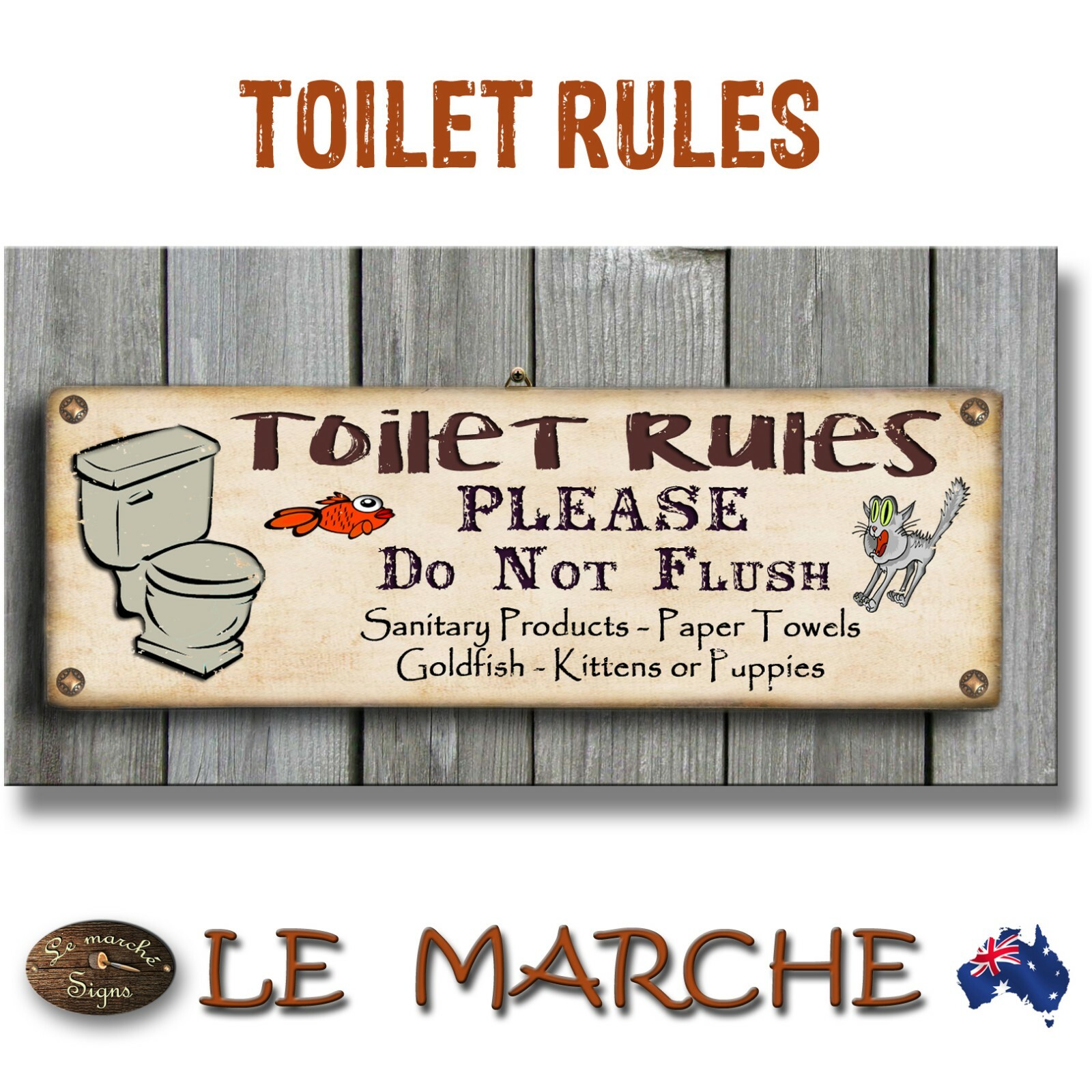 TOILET RULES Various Wooden Toilet Rules Plaques Signs FREE POST eBay