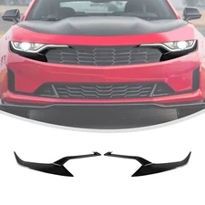Carbon Fiber Front Bumper Headlight Lamp Cover Trim Bezels For Chevy Camaro 19+
