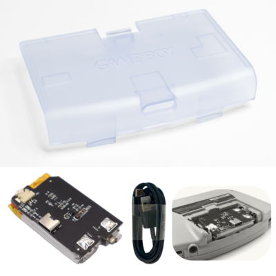 Game Boy Advance GBA USB-C Battery 1800 mAh 3.7 V w/ GLACIER BLUE