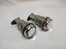 Vtg. NOS DRAKE 1" Lens Indicator Light w/ Faceted Amber Jewel, 120V