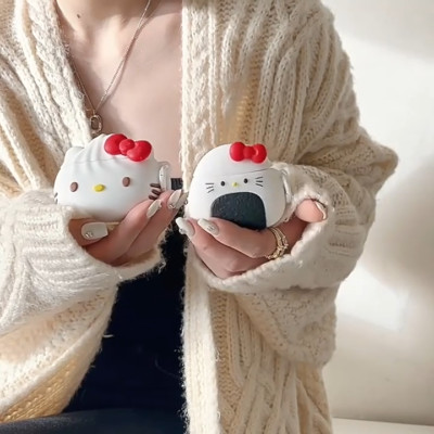  Rice Ball For Airpods 1/2/3rd Airpods pro/2 Generation Case,Silicone Earphone