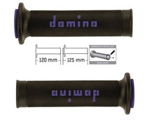 DOMINO Manopole NERE BLU 120 125 mm per MOTO TRIUMPH VERVEMOTO VICTORY