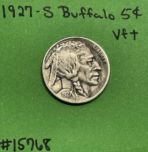 1927 S Buffalo 🦬 Indian Head Nickel 5c CHVF Very Fine