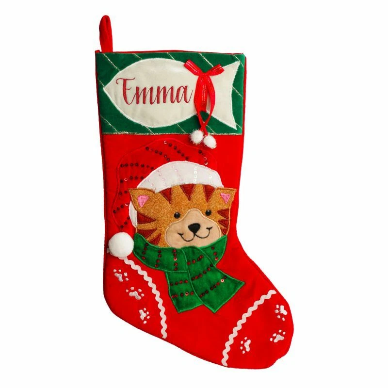 Personalised Pet Christmas Stocking, Cat and Dog Christmas Decorations
