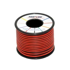 22 AWG Wire Silicone Insulated Electrical Wires 100 ft 2 Conductor Parallel W...