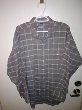 Van Huesen Button-Down Collared Shirt Size 18 34/35 100 Cotton