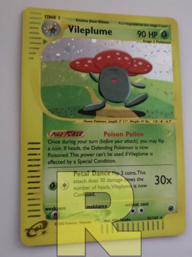 Vileplume ® Expedition 31/165 ® Rara Holo Foil ® Pokemon ® Inglese ® EX+ - Picture 1 of 8