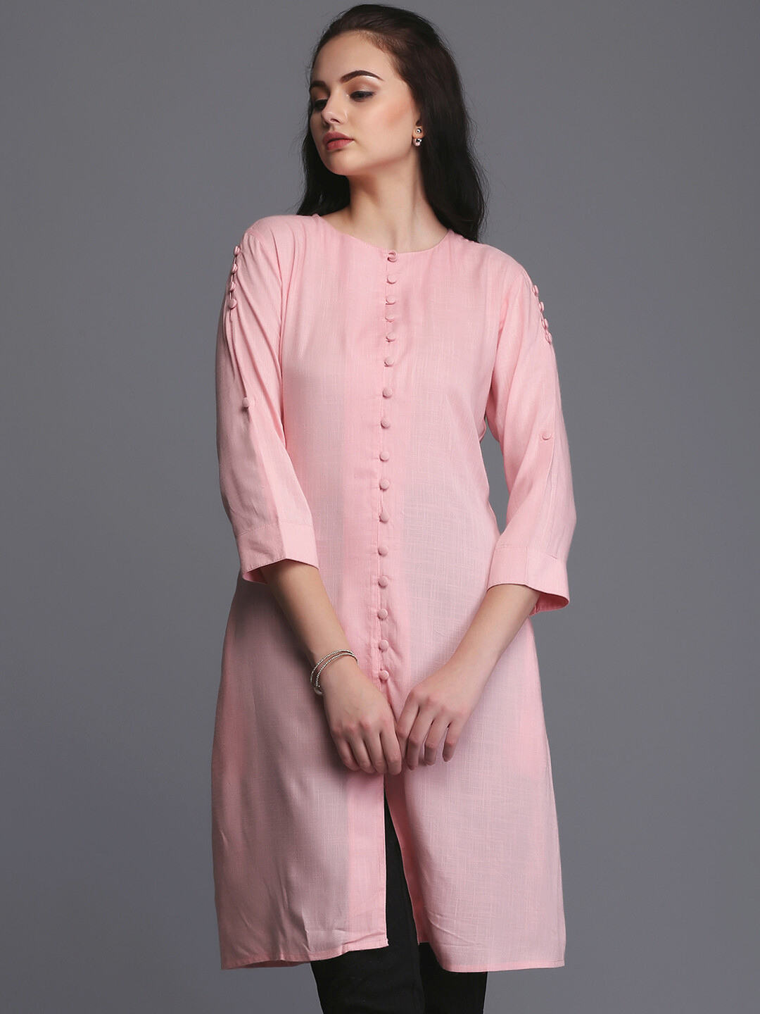 front open zip kurtis