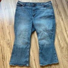 Old Navy Medium Wash Higher High-Waisted Distressed Flare Jeans Plus Size 26