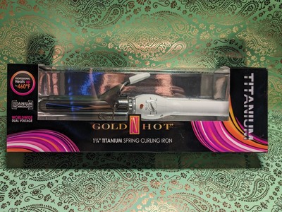 Gold 'N Hot Professional Titanium Spring Curling Iron, 1 Inch Easy access Contro