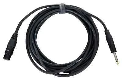 Cable Audio DJ Sono XLR Femelle 3-Pin vers Jack Stereo 6,3mm Symetrique Noir 5m - Photo 1/4
