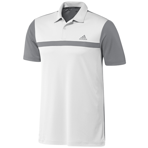 ADIDAS MENS PRIMEGREEN® COLOUR BLOCK GOLF POLO SHIRT - Picture 1 of 6