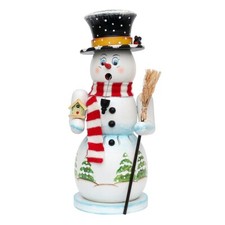 XXL Schneemann " Toni " ~ 50cm ~ Rauchfigur aus Holz R&auml;uchermann Dekoration