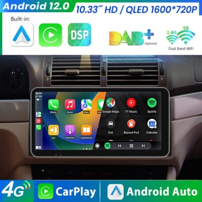 10,33'' Android 8Kern Radio Carplay DSP Autoradio GPS Navi Für BMW E39 E53 X5 5er