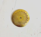 Vintage 4 Inch Stamped Brass Lamp Shade Cap Tiffany Style Stained Glass Raw