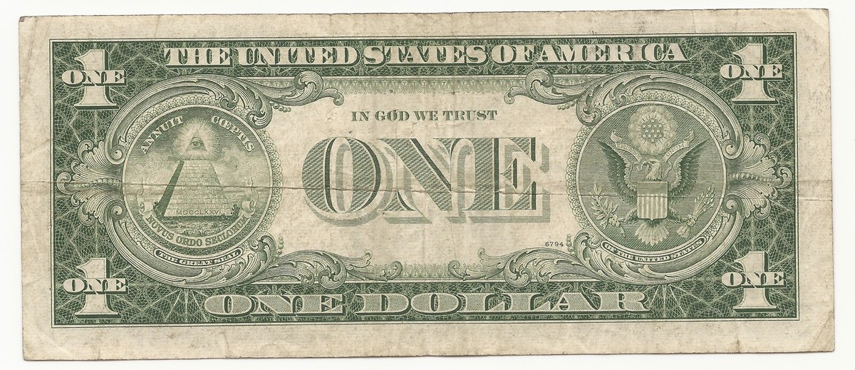 1935-G $1 Dollar Bill Silver Certificate Note VG/FINE IN GOD WE