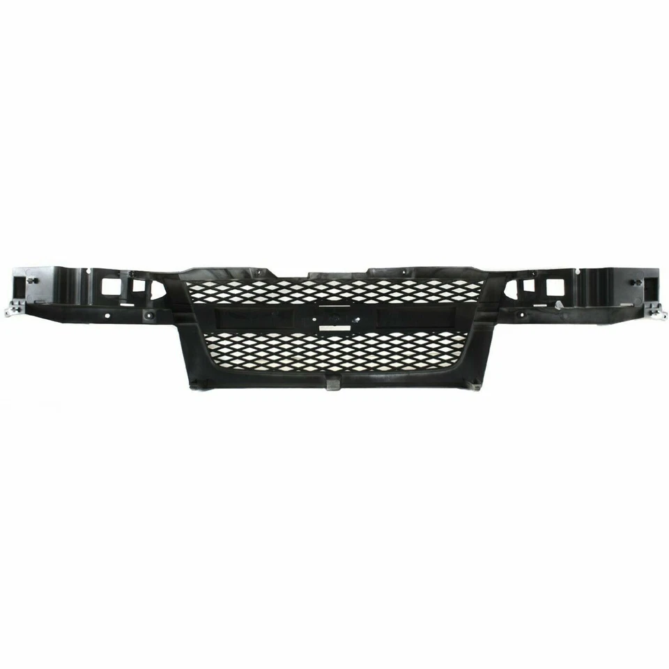 Grille Assembly Black + Headlights Kit For 04-12 GMC Canyon Chevrolet Colorado - Image 3 of 4