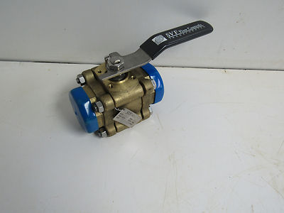 SVF R81166ATTE 3-PIECE BRONZE STAINLESS STEEL 316 BALL VALVE 1-1/4'' **NNB**
