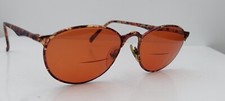 Vintage L'AMY Stella Brown Marble Oval Metal Sunglasses France FRAMES ONLY