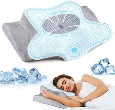 Almohada Para Dormir Ergonomica Ortopedica Gel Contorno Dolor De Cuello Cervical
