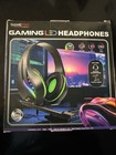 Gaming LED Headphones Over-Ear RGB Headset w/ Boom Mic 3.5mm/USB Black — photo 1