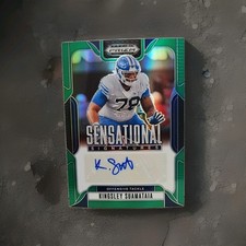 2025 Panini Prizm Draft - Sensational Signatures Kingsley Suamataia Green Prizm 