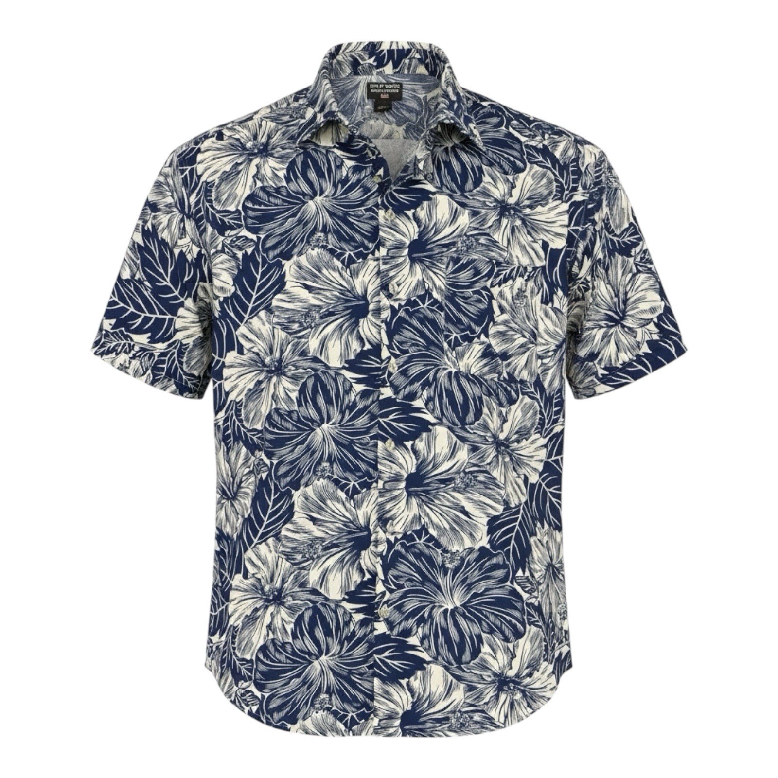 Vintage Polo Jeans Ralph Lauren Hawaiian Shirt Blue Island Floral Tropical 2XT