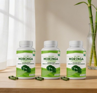 Moringa Capsules by Pura Vida Moringa | Organic Moringa Powder | Natural Anti-In