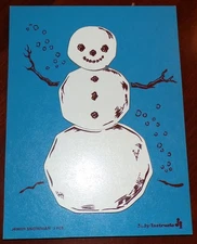 Vintage Judy Instructo Snowman 3 Pcs. Wood Puzzle J606029 Made USA