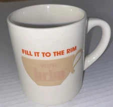 Vintage Brim Promo Mug Cup Heat Activated Decaf Instant Coffee Fill It To Rim