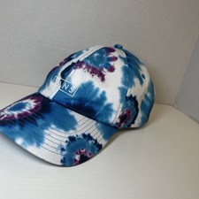 Vans Off The Wall Tie Dye Hat Baseball Cap Snapback Headgear Adjustable Blue