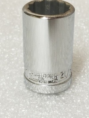 Armstrong Armaloy ST-1221 1/2''-Drive 12-Pt Standard Socket 21/32'' Made in USA
