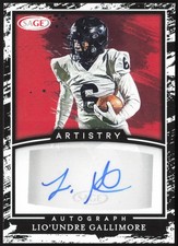 2022 SAGE Artistry #A-LG Lio'undre Gallimore Autographs Silver