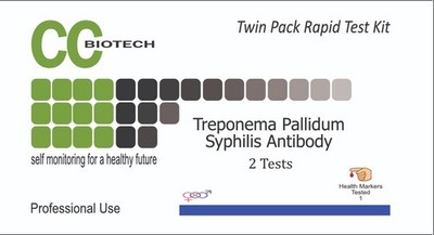 Fünf Stück. Syphilis Selbsttest Kits. 5 Tests in 1 Box